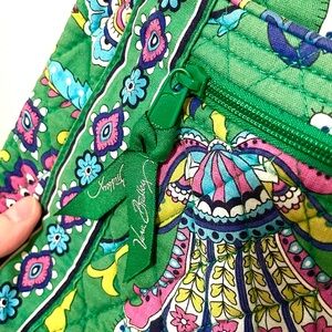 Vera Bradley Green and Purple Patterned Crossbody Bag